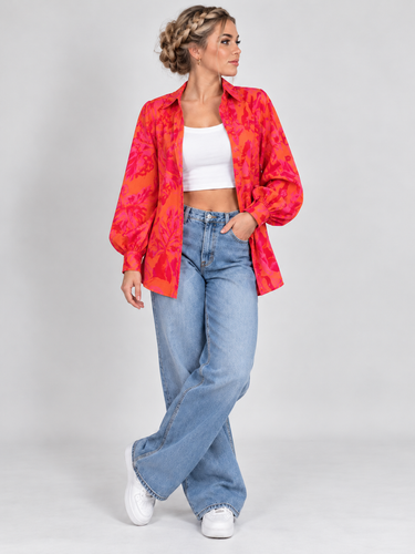Autumn New Temperament Casual Printing Long Sleeve Loose Women's Shirt (Copy)