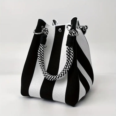 Bucket bag, woven bag, knitted hand-carry bag, single-shoulder bag