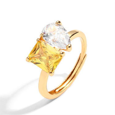 French Vintage AAA Zircon Ring with Advanced Fashion and Niche Design Ring Handicraft