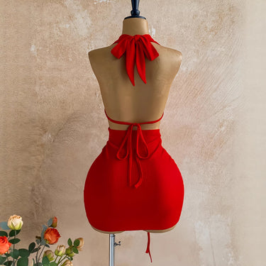 Sexy Crop Top Dress with Slim Fit and Bodycon Design for Women