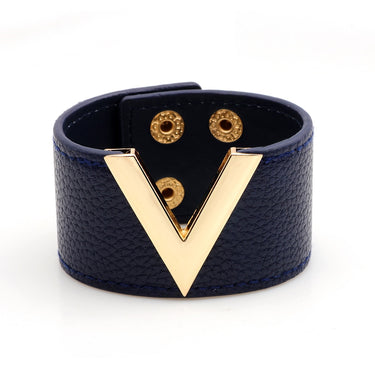 Genuine Leather Bracelet Wide Wrap Charm Bracelet Female Party Jewelry