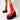 Gothic Style Red Black Platform Wedges Women Motorcycle Boots Winter Cool Street Women Shoes Ankle Boots Big Size 43
