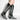 Onlymaker Women Black Knee High Rhinestone Boots Western Cowboy Boots Glitter Bling Shiny Block Heel Handmade Boots