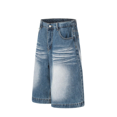 Whitewashed denim shorts