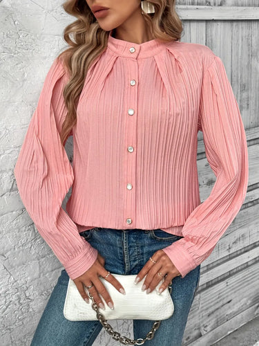 New European and American Jacquard Long Sleeve Shirt