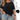 Plus Size Spring and Summer Women's Loose Round Neck Irregular Hem Top Black Plus Size Top