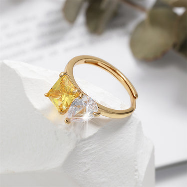 French Vintage AAA Zircon Ring with Advanced Fashion and Niche Design Ring Handicraft