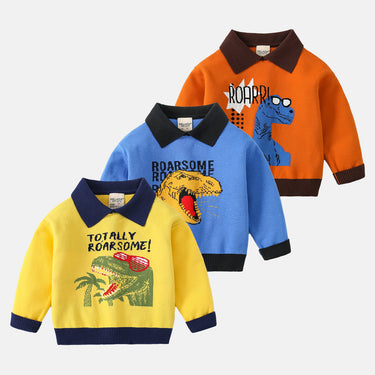 Cartoon Boys' Knit Sweater  Sweater, Spring Children's Pullover Sweater, Kids Clothing Wholesale