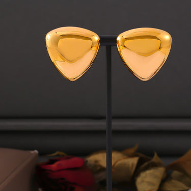 Geometric triangle smooth earrings cross-border new earrings