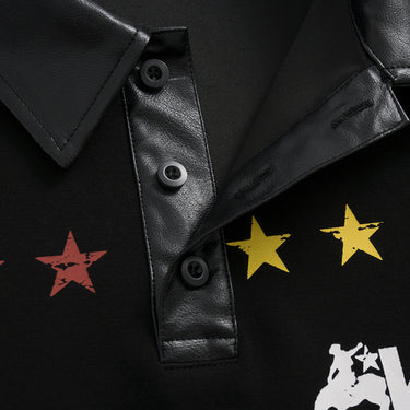 Sports motorcycle hoodie with collar polo shirt