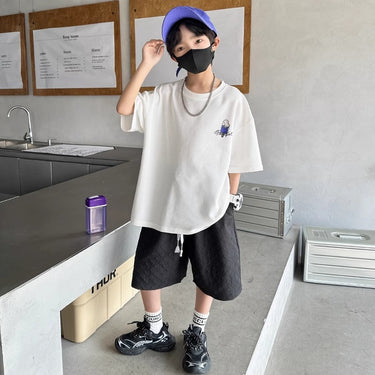 Children's Short Sleeve T-Shirt for Boys, Lightweight Wear for Kids