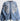 Patchwork Pockets Casual Loose Denim Jackets For Women Round Neck Long Sleeve Spliced Zipper Jacket Female Fashion