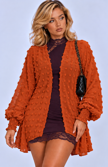Swiss Dot Long Sleeve Shacket